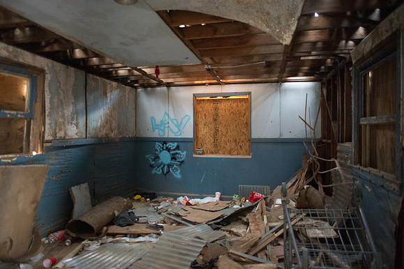 Interior of Mystery Building at Old Boulder City Airport