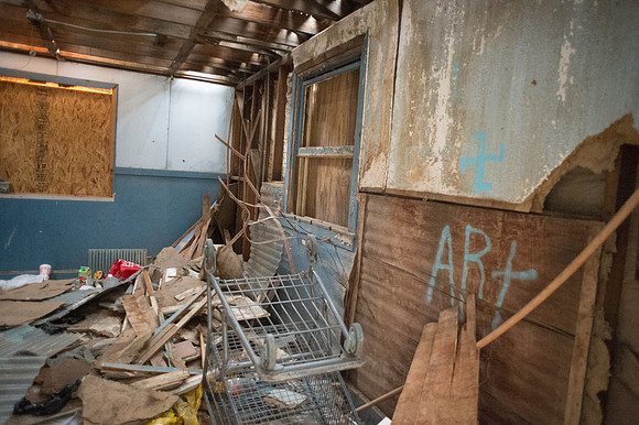 Interior of Mystery Building at Old Boulder City Airport