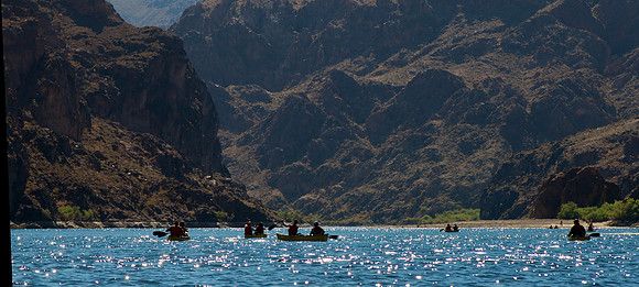 Kayaking on the Colorado River in October