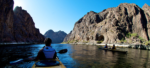 Kayaking Black Canyon on the Colorado River in October