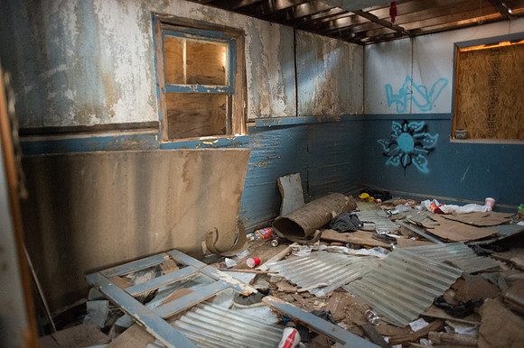 Interior of Mystery Building at Old Boulder City Airport